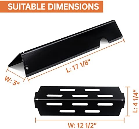 Flavorizer Bars and Heat Deflectors Replacement for Weber Genesis II (3+5 Genesis II)