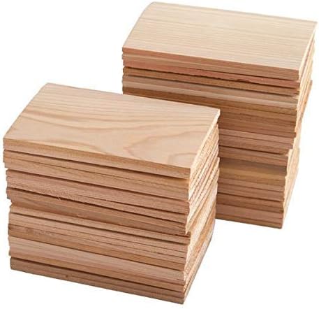 Wildwood Grilling Bulk 50-Pack 5" x 7" Western Cedar Grilling Planks Perfect Quantity for Restaurants, Chefs, and Deli's - Great for Adding Flavor and for Presentation - USA-Made and Sourced