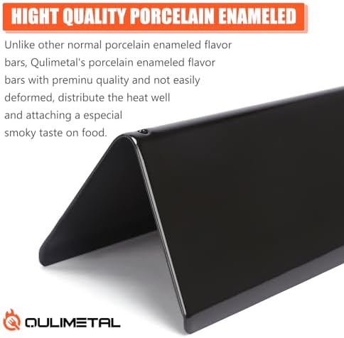 15.3" Flavorizer Bars for Weber Spirit E-310 Spirit II 300, Spirit 300 E320 E330 S310 S320 S330 Grills with Front Control Knobs, Porcelain Enameled Heat Plate for spirit e310 Replacement Parts