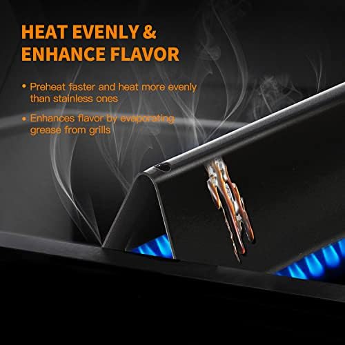 Apromise Grill Parts for Weber Grill - 7536 22.5 Inch Flavorizer Bars Replacement for Weber Genesis Silver/Gold B & C, Weber Spirit 300 Series (Side-Mounted Control) - Porcelain Enameled, 5 Packs