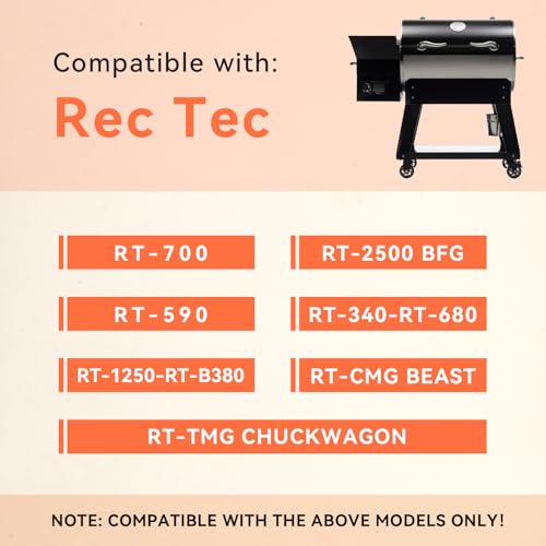 2-Pack Temperature Meat Probe Replacement for Rec tec Wood Grill, Comes with 2 Pack Probe Grommet, Recteq Grill Accessories,with Temperature Probe Clip
