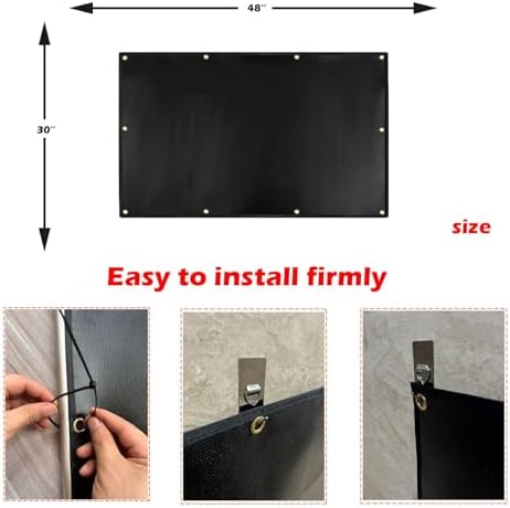 48x30'' Grill Mats for Outdoor Grill, Fireproof Heat Shield for Grill, Protecting Deck Railing Wall from Grill Heat and Oil Stain,Prevent Fence and Wall from Being Blackened by BBQ Smoke.