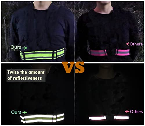 IDOU High Visibility Reflective Belt | Lightweight,Adjustable,Elastic&Durable | Reflective Running Gear,Biking Accessories for Women and Men(XXL)
