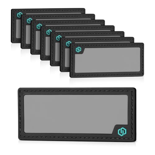 Savior Equipment 8-Pack Tactical PVC Writable ID Patches Rubber Name Number Ammo Size Tag Panel Outdoor Shooting Range Gear Load Out Organizer Display Instant Identifier Label, Hook Backed Panel