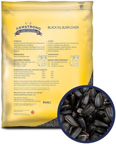 Black Oil Sunflower Bird Seed, 8 Pounds - for Northern Cardinals, Blue Jays and Hairy Woodpeckers - Ideal for Outside Feeders