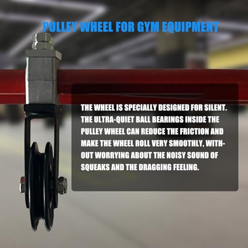 Upgraded Cable Pulley System , LAT Pull Down Machine for Home Gym Equipment, Weight Pulley System for Cable Machine, LAT Pulley System for Strength Training Power Cages, Power Racks (Diameter 28mm)