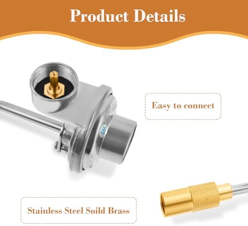 Grill Regulator for Blackstone 17" and 22" Tabletop Griddle Gas Grill, Grill Replacement Parts for CharBroil 19952085, Dash Griddles, Weber Q Series and Pit Boss PB336GS 2 Burner Tabletop Gas Griddle