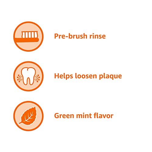 Amazon Basics Pre-Brush Dental Rinse, Green Mint, 24 Fluid Ounces, 2-Pack (Previously Solimo)