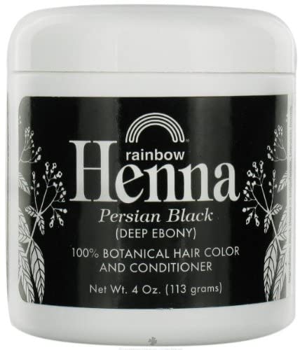 Rainbow Research Henna Hair Color and Conditioner, Persian Black Deep Ebony, 4 Ounce