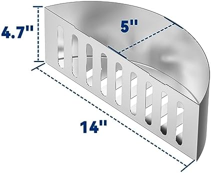 Skyflame 2 PCS Stainless Steel Charcoal Basket Holder, 2-IN-1 BBQ Grilling Accessories Compatible with Weber/Napoleon 22" / 26" Kettle Grill