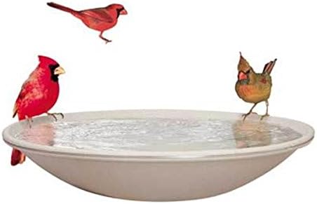 API® Heated Deck Mounting Bird Bath | Heated Bird Bath with EZ-Tilt Deck Mount | Heated Birdbath for Outdoor Deck Railing | 20 Inches
