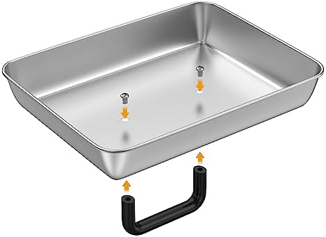 SafBbcue 2 Sets Flat top grill accessories 14" Rectangle Cheese Melting Basting Cover for Blackstone,Pitboss,Camp Chef Steamer Dome Pizza Oven/Wok Cover,Metal Plate Cover for Grill Cooking Accessories