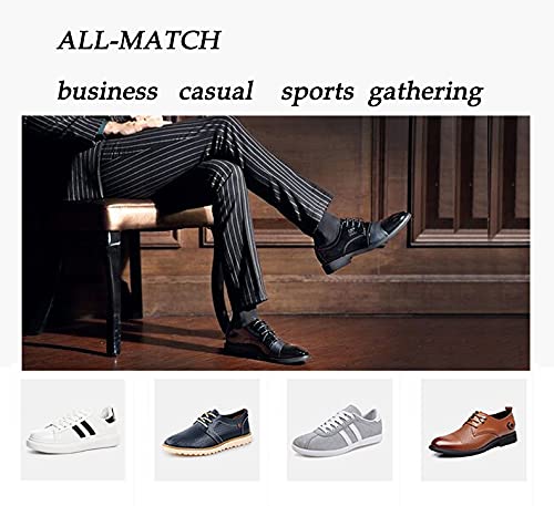 Ait fish Men's 100% Cotton Crew Socks Black and White Pack of 5 for All-season