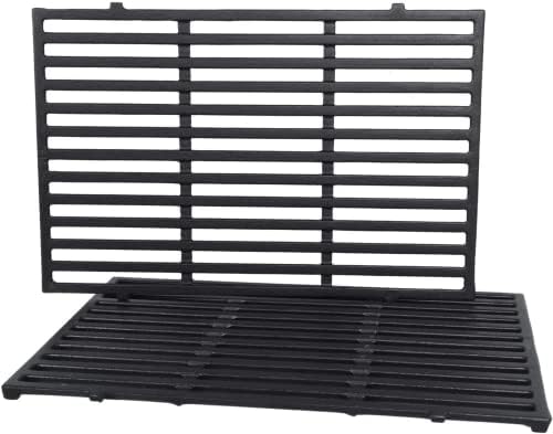 GasSaf 7638 Grill Grates for Weber Spirit 300 310 315 320 330, 17.5x12 Cast Iron Grates for Genesis 1000-3500, Genesis Gold Silver Platinum B/C, Spirit 700, Weber 900, Replace Grill Parts 7639 65906
