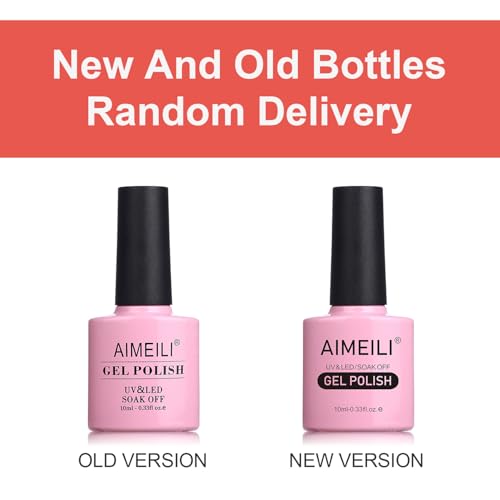 AIMEILI Soak Off U V LED Hema Free Nude Gel Nail Polish - Stella Anethum (107) 10ml