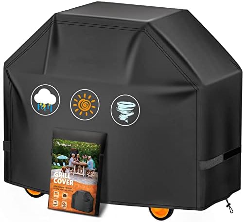 Grill Cover 55 Inch - Superior Gas Grill Cover for Outdoor Grill - 600D Outside BBQ Covers Waterproof Heavy Duty for Weber, Dyna-glo, Char-Broil, Nexgrill, Brinkmann, Monument Barbecue Grill