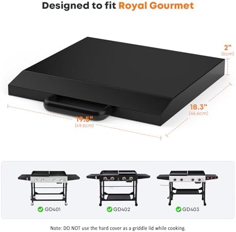 Stanbroil Hard Cover Hood for Royal Gourmet GD401 GD402 GD403 Grill and Griddle Combo, Durable Powder Coated Steel
