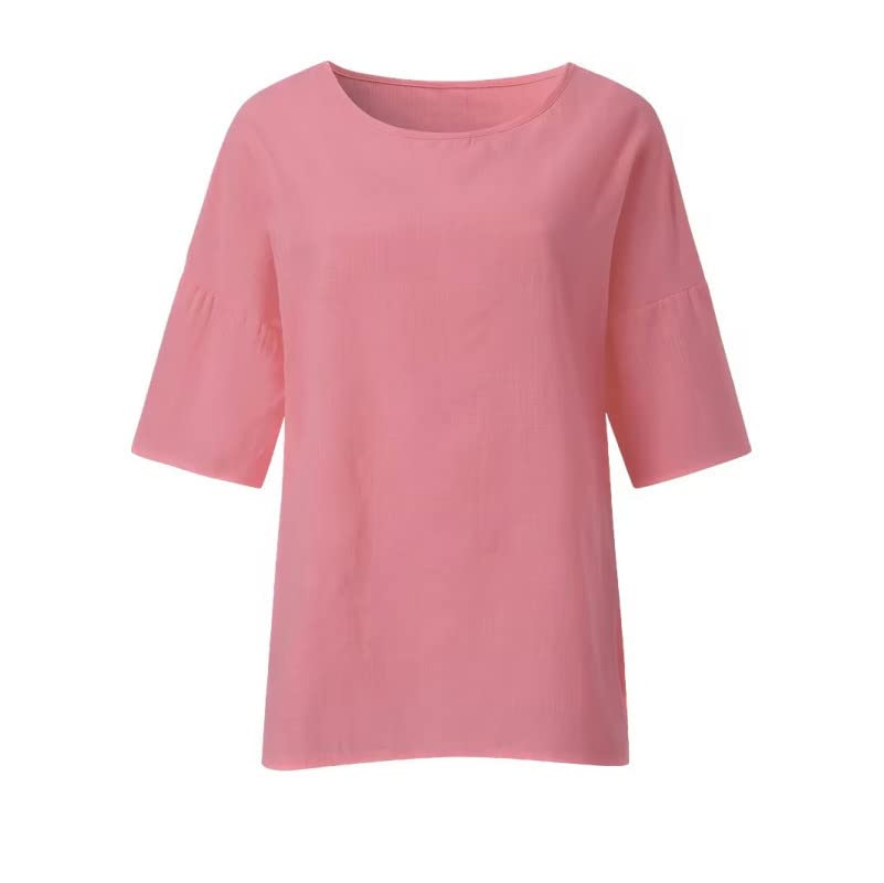 APIVOE My Orders Lightning Deals of Today Prime Womens Tunic Tops Womens 3/4 Sleeve Tops White Blouse for Women Business Casual Tops for Women T Shirts for Women Women's Plus Size Tops Summer Tops