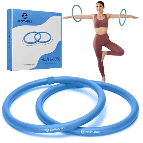 Arm Hoop - Mini Hula Hoop for Adults - Strengthen Arms and Shoulders - Weighted Hula Hoop for Fun Upper Body Exercise - Lightweight and Portable Fitness Equipment for Effective Workouts (Blue)