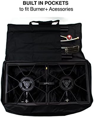 GasOne New Propane Stove Burner Universal Carry Bag for Double Burner Cooker Grills Heavy Duty, 50460
