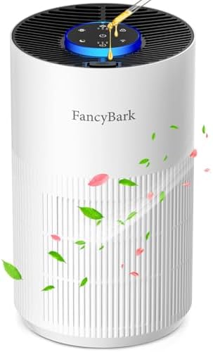 Air Purifiers for Home Bedroom Sleep Mode & Aroma Function, Room Air Purifier with 3 Timer for Office, Dorm, Hotel (White)