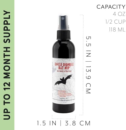 All-Natural Bat-Nip’ Pheromone Spray; 4 Fluid Ounces Bat House Attractant Spray