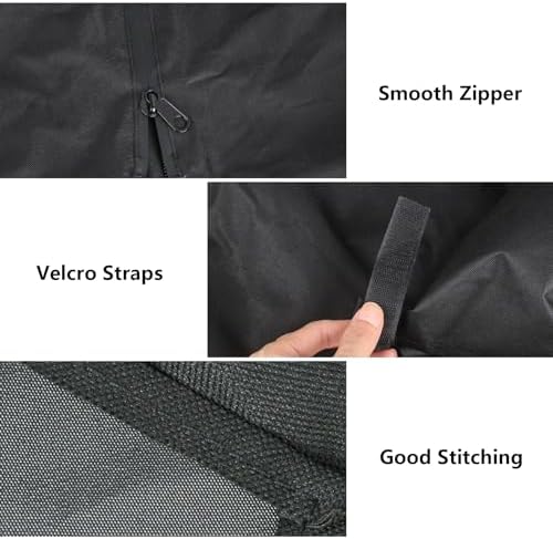 Outdoor Heavy Duty Waterproof Pellet Grill Cover for Traeger 34,Pro 34 Series Wood Pellet Smoker Grill,Texas and More,Full Length All Weather Protection Grill Cover for Traeger BAC380 BAC504,Black