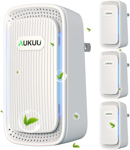 Air Ionizers (4 Pack）- Plug In Negative Ion Air Purifiers - Quiet Air Freshener for Home, Bedroom, Office, Basement - Portable Air Purifier Odor, Smoke, Dust, Pet Smell - Mini Air Cleaner White