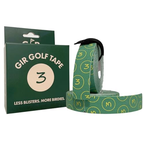 GIR Golf Tape - Golf Blister Tape - 2 Pack for Protection Against Blisters & Hot Spots on Hands & Fingers, Flexible, Waterproof, Pre-Cut Golf Finger Tape, Sports Athletic Tape, 4 Way Stretch