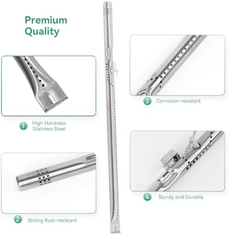 463244819 Grill Replacement Parts for Charbroil Performance 6 Burner 463244819, 463276517, 5 Burner 463347519, 4 Burner 463342119, 463347017, G470-5200-W1 Burner, G470-0004-W1A Heat Plate, Crossover