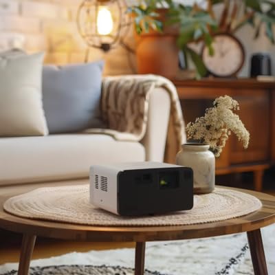 Epson EpiqVision Mini EF21 Portable Smart Laser Projector, Bright 1,000 Lumens, FHD 1080p HDR, 3-Chip 3LCD, Google TV, Netflix, Stereo Speakers, Family Party/Outdoor Backyard/Home Theater - White