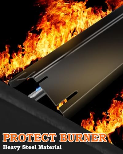 Universal Heat Plates Shield 13.5" up to 25" Adjustable Heat Tent for Backyard Uniflame Nexgrill Dyna Glo Chargriller King Griller Charbroil Gas Grill Replacement Parts 5 Pcs Flavorizer Bar