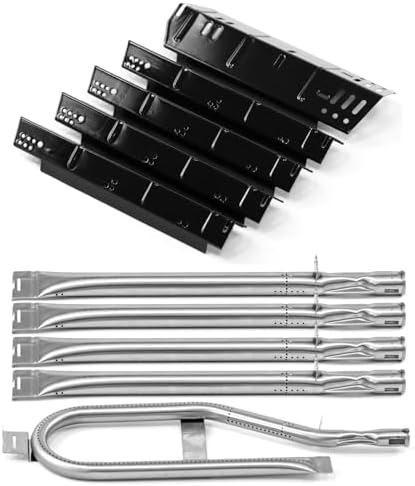Grill Replacement Parts for Dyna-Glo 5 Burner DGH485CRP, DGH474CRP, DGH483CRP, 4 Burner DGH450CRP, Grill Repair Kit for Revoace GBC1793W Grill, 70-02-411 Grill Heat Plates Tent, Burner Tubes