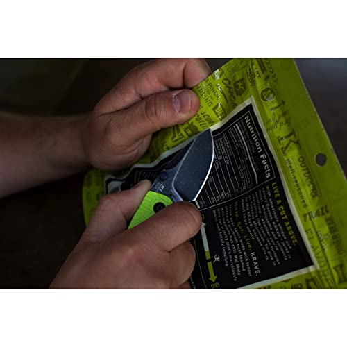 Kershaw Shuffle Lime (8700LIMEBW) Multifunction Pocket Knife; 2.4” BlackWash Stainless Steel Blade; K-Texture Grip, Liner Lock, Reversible Deep-Carry Pocketclip, Screwdriver, Bottle Opener; 2.8 OZ