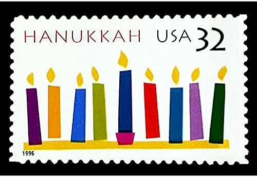 American Coin Treasures Hanukkah Coin Year to Remember 2021 Holiday Card | Genuine United States JFK Half Dollar Coin | 32 Cent Stamp