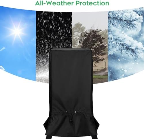 30-inch Waterproof Smoker Cover fits for Masterbuilt/East Oak and Most 30-inch Vertical Smoker Models with or Without Legs, Foldable Skirt,25.5"x 25.5" x 41.5",Heavy Duty 600D Polyester