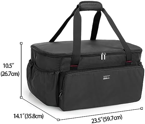 samdew Portable Grill Carry Bag Compatible with Weber 1141001 Go-Anywhere Gas Grill, Outdoor Camp Grill Cover Compatible with Weber 121020 Go-Anywhere Charcoal Grill, Bag Only (Patented Design)