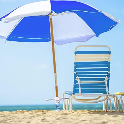 AMMSUN Beach Umbrella sand Anchor Stand Holder Heavy Duty and beach umbrella hanging hook, Universal One Size Fits Most Beach Umbrella| Safe Stand for Strong Winds Portable Beach Accessories