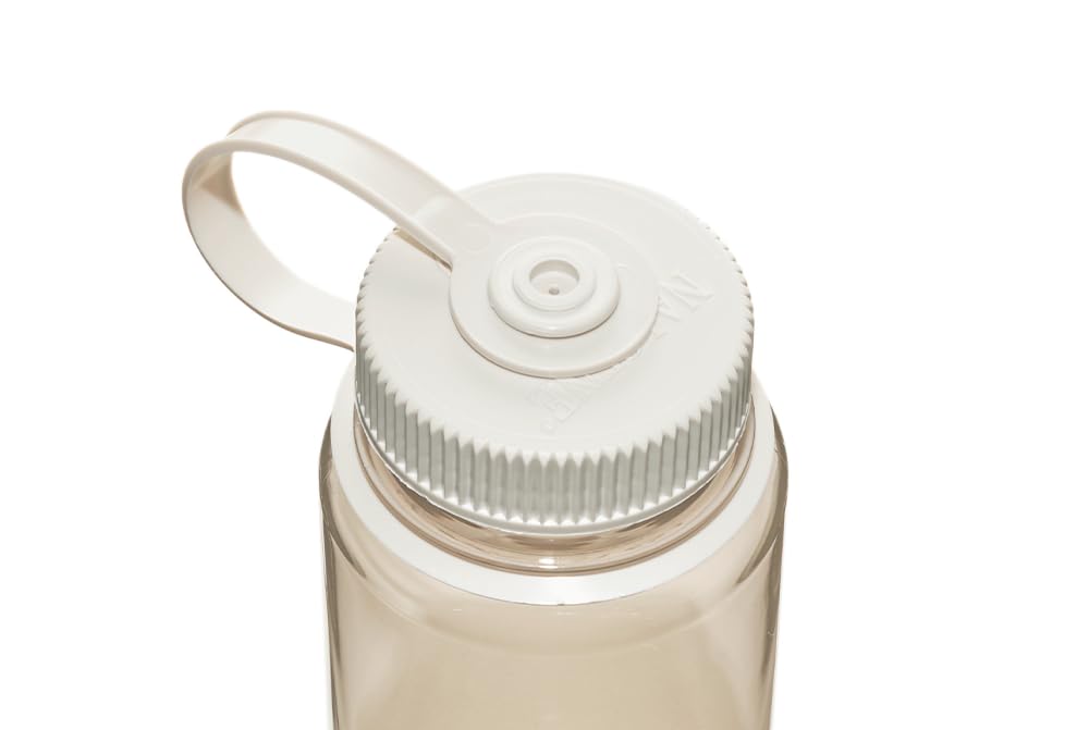 Nalgene Sustain Tritan BPA-Free Water Bottle Made with Material Derived from 50% Plastic Waste, 16 OZ, Wide Mouth, Cotton [Color may vary]