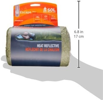 SOL Escape Bivvy with Hood - Emergency Preparedness Blanket - Reflects Up to 70% Body Heat - Outdoor Survival Bivvy - Water Resistant - Durable & Breathable - Winter Camping Supplies - Green