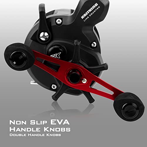 KastKing ReKon Line Counter Trolling Fishing Reel, Round Baitcasting Reels, Left Handed, Size 10