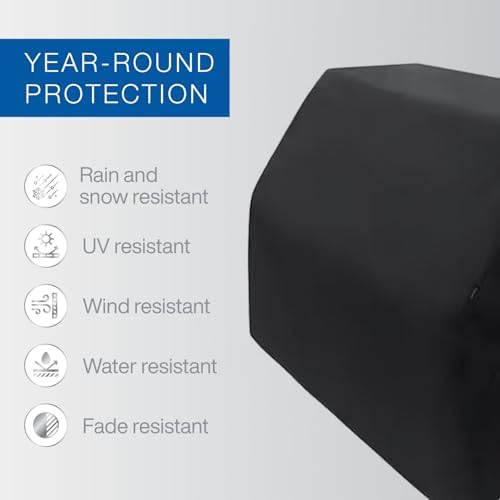 SPIRE 5-Burner Built-in Grill Top Cover, Polyester PVC Blend, Designed for Spire Built-in Grill 740-0788P and KitchenAid 740-0788, Water Repellent, Elastic Fit, 32.9"D x 25.4"W x 22.5"H - 700-0788P