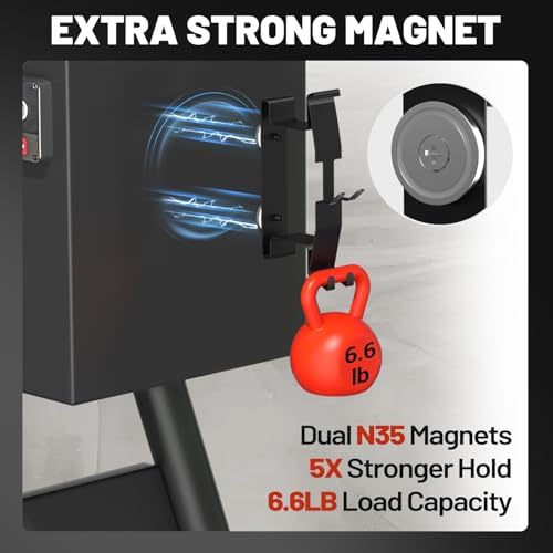 All-Metal Magnetic Power Cord Organizer with Strong Magnet, Coinicxcel Cable Holder for Most Wood Pellet Grill Smoker with Open Plug Slot & Hook, Suit for Traeger Grill Accessories, BBQ Accessories