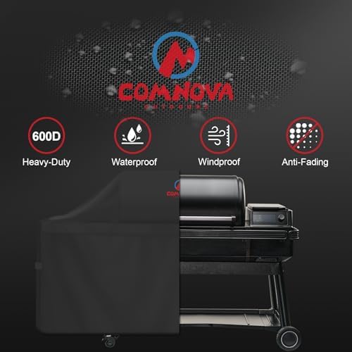 Comnova Grill Cover for Traeger Ironwood XL - Premium Wood Pellet Smoker Cover for Traeger Waterproof & Heavy Duty, 600D Pellet BBQ Cover Accessory for Treager Ironwood XL Grills (BAC647)