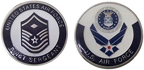 Air Force Enlisted Ranks - First Sergeant “E9’’ Challenge Coin/Logo Poker/Lucky Chip
