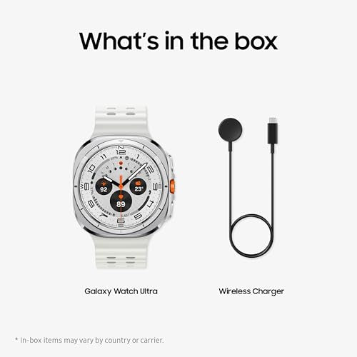 Samsung Galaxy Watch Ultra 47mm LTE Smartwatch + Gift Card, Titanium Casing, Advanced Sleep Coaching, Running Coach, Energy Score, GPS, 2025, Titanium White [US Version, 2 Yr Warranty]