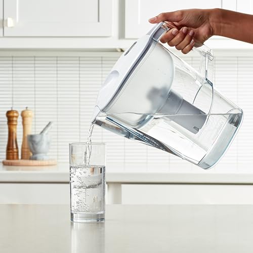 Amazon Basics Replacement Water Filters for Water Pitchers, BPA-Free, WQA & NSF Certified, Compatible with Brita Water Pitchers & Drinking Water Filter Systems, 6 Month Filter Supply, 3-Pack