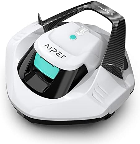 AIPER Cordless Robotic Pool Cleaner, Pool Vacuum Lasts 90 Mins, LED Indicator, Self-Parking, Ideal for Above-Ground Flat Pool up to 860 sq.ft.