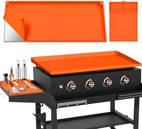 28" Blackstone Silicone Griddle Cover and 16" Blackstone Griddle Accessories | Comprehensive Protection | Thick & Durable | Reusable & Premium Food-Grade Silicone Grill Mat | from Dirt & Rust