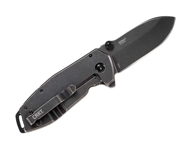 CRKT Squid Folding Pocket Knife: Compact EDC Straight Edge Utility Knife: Assisted Opening, Plain Edge Blade, Frame Lock, Stainless Steel Handle, Pocket Clip, 2493, 12 Count
